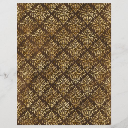 スペルキャスターブルゴーニュ&金ゴールドスクラップブック紙シート (正面)