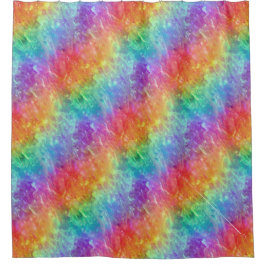 スペルキャスター – ヴィヴィヴィヴィッドレインボーグラデーションプリズム： シャワーカーテン