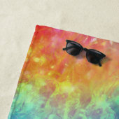 スペルキャスター – ヴィヴィヴィヴィッドレインボーグラデーションプリズム： ビーチタオル (インサイチュ)