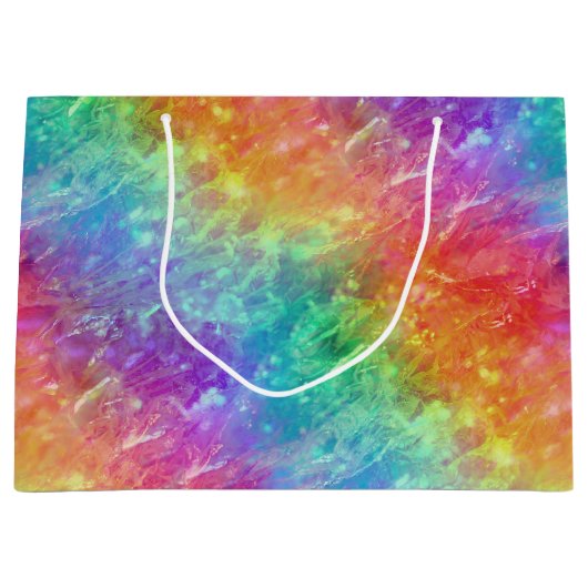 スペルキャスター – ヴィヴィヴィヴィッドレインボーグラデーションプリズム： ラージペーパーバッグ (正面)