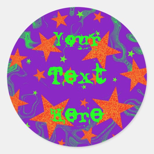 スペルチェックの「お使いのテキスト」シール ラウンドシール (正面)