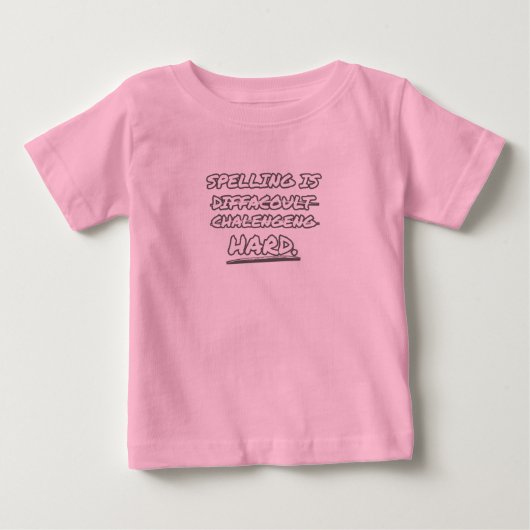 スペルチェック懸命 ベビーTシャツ (正面)