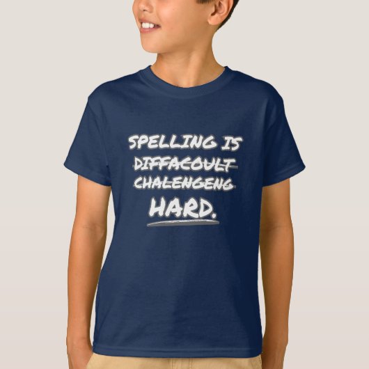 スペルチェック懸命 Tシャツ (正面)
