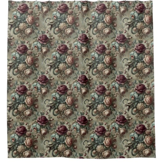 スペルハウンド – ゴシックビクトリアンデザイン シャワーカーテン (正面)