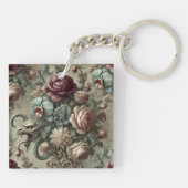 スペルハウンド – ゴシックフローラバロック装飾用クッション キーホルダー (裏面)