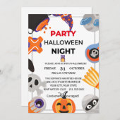 スペルバウンドハローウィンパーティ招待状 招待状 (正面/裏面)