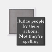 スペルミスではないアクションでユーザーを判断 マグネット (正面/裏面)