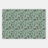 スペル不気味ルハロウィーン子供の誕生日パーティー ラッピングペーパーシート (正面3)