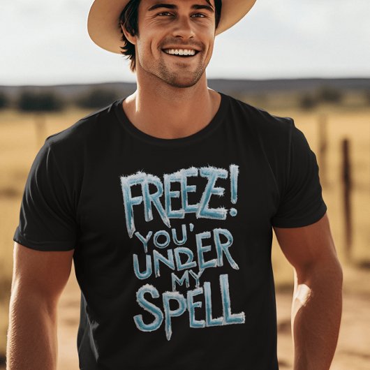 スペル凍っていバインド文字アート Tシャツ