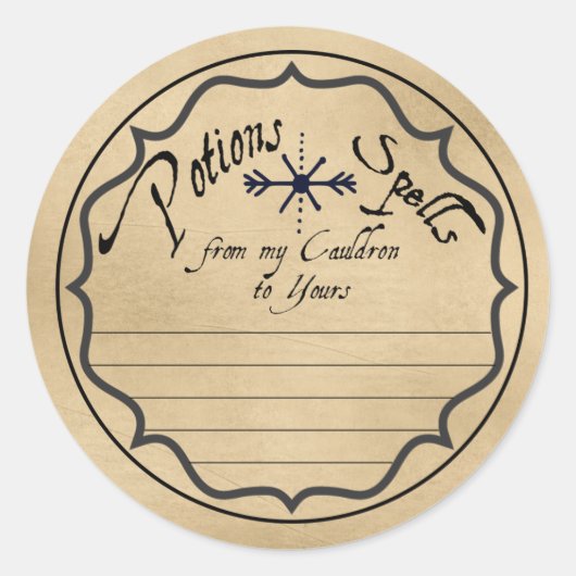 スペル&ポーションのラベル ラウンドシール (正面)