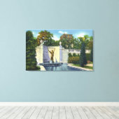 スペンサートラスク記念噴水ビュー キャンバスプリント (インサイチュ (ウッドフロア))