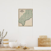 スペンサー郡の地図 ポスター (キッチン)