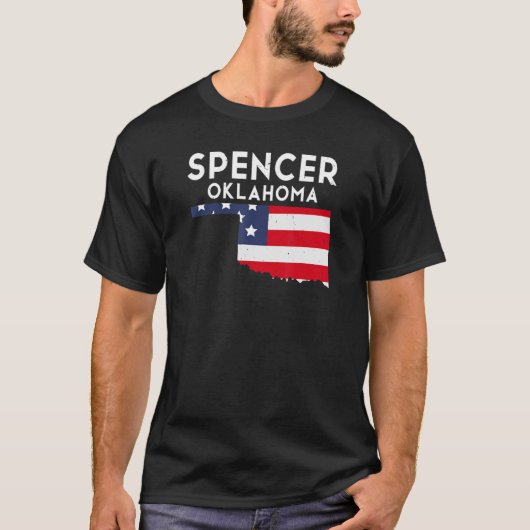 スペンサーUSA州アメリカ旅行オクラホマン Tシャツ (正面)
