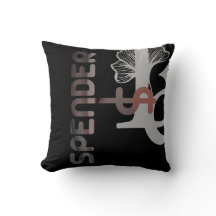 スペンダーピロー抽象芸術内装デコーブラックパウダー