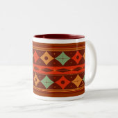 スペーシーモダンダイヤモンドパターン ツートーンマグカップ (正面右)
