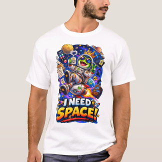 スペースが必要なカエルの宇宙飛行士のTシャツ Tシャツ