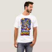 スペースが必要なカエルの宇宙飛行士のTシャツ Tシャツ (正面フル)