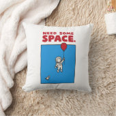 スペースが必要な人へ 面白い宇宙飛行士 風船の宇宙ダジャレ クッション (ブランケット)