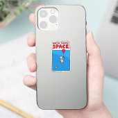 スペースが必要な宇宙飛行士の面白い風船パロディ シール (スマートフォン)