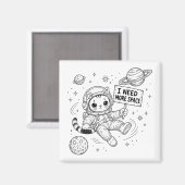 スペースが欲しい猫の宇宙飛行士 マグネット (正面/裏面)