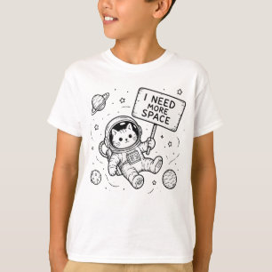 スペースが欲しい猫の宇宙飛行士 Tシャツ