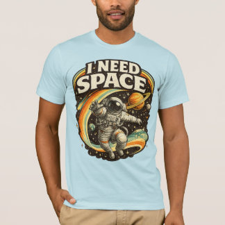 スペースが欲しい面白い宇宙飛行士Tシャツ | シンプル Tシャツ