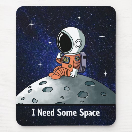 スペースが欲しい 宇宙飛行士 男性 カスタム マウスパッド (正面)
