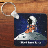 スペースが欲しい 宇宙飛行士 男性 キーホルダー (正面)