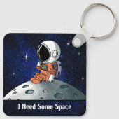 スペースが欲しい 宇宙飛行士 男性 キーホルダー (裏面)