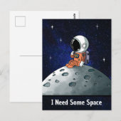 スペースが欲しい 宇宙飛行士 男性 宇宙人 オリジナル ポストカード (正面/裏面)