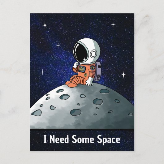 スペースが欲しい 宇宙飛行士 男性 宇宙人 オリジナル ポストカード (正面)