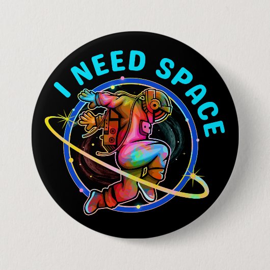 スペースが欲しい 缶バッジ (正面)