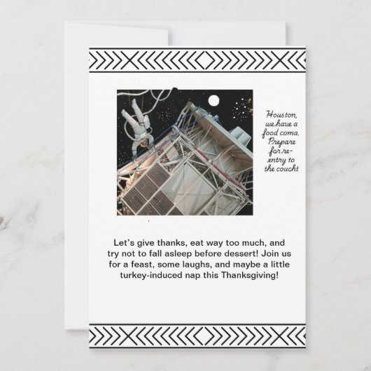スペースをテーマにした感謝祭の招待状 招待状 (正面)