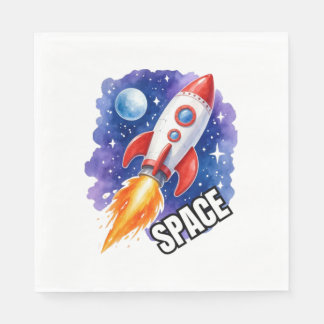 スペースアドベンチャーポスター | 冒険は宇宙に待つ スタンダードランチョンナプキン