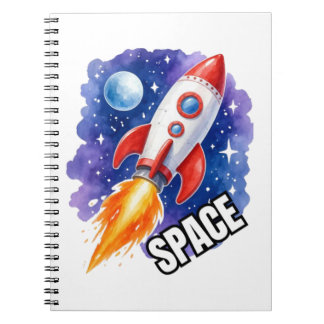 スペースアドベンチャーポスター | 冒険は宇宙に待つ ノートブック