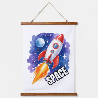 スペースアドベンチャーポスター | 冒険は宇宙に待つ 吊り下げ型タペストリー