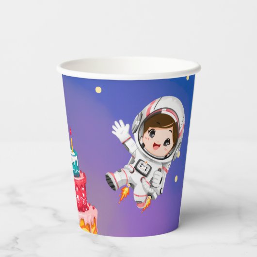 スペースアドベンチャー 誕生日カップ 紙コップ (裏面)