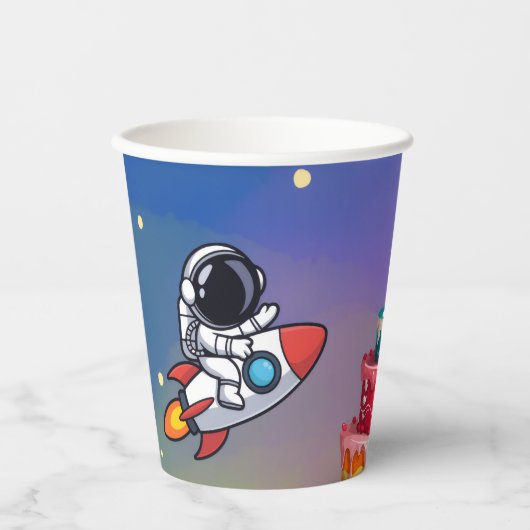 スペースアドベンチャー 誕生日カップ 紙コップ (正面)