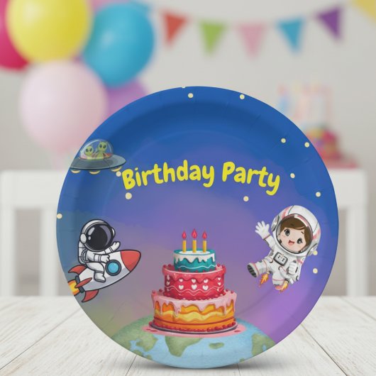 スペースアドベンチャー 誕生日 ペーパープレート