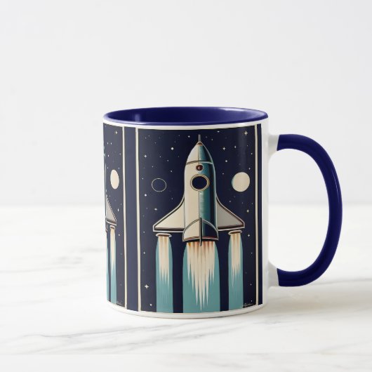 スペースエイジ レトロ 50年代 ロケット マグカップ (右)