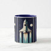 スペースエイジ レトロ 50年代 ロケット マグカップ (中央)