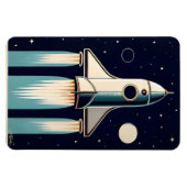 スペースエイジ レトロ 50年代 ロケット マグネット (横)