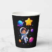 スペースエクスプローラー宇宙飛行士子供の誕生日ペーパークラブ 紙コップ (正面)