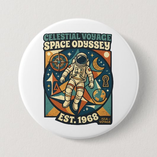 スペースオデッセイ - 宇宙好きのための宇宙冒険 缶バッジ (正面)