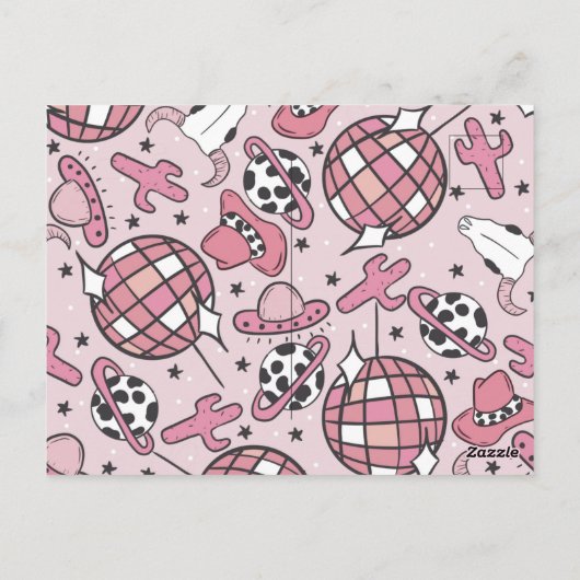 スペースカウガール独身最後の夜会招待状 ポストカード (裏面)