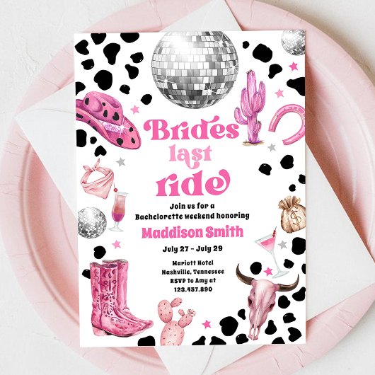 スペースカウガール ディスコロデオ ブライズメイドウィークエンド 招待状