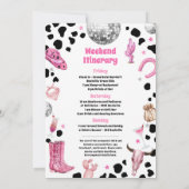 スペースカウガール ディスコ ロデオ ブライズメイド 週末 招待状 (裏面)