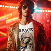 スペースカウボーイ メンズ おもしろ ビンテージ Tシャツ