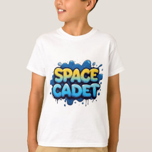 スペースカデット・グラフィティ・タイポグラフィ Tシャツ