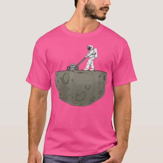 スペースガーデナー - 月で芝刈りする宇宙飛行士 Ga Tシャツ (正面)